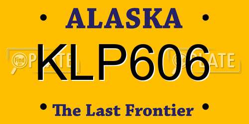 KLP606 Alaska License Plate