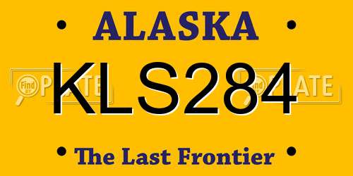 KLS284 Alaska License Plate