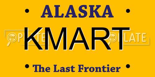KMART Alaska License Plate
