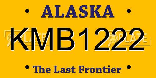 KMB1222 Alaska License Plate