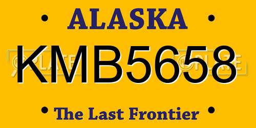 KMB5658 Alaska License Plate