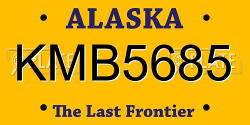 KMB5685 Alaska License Plate