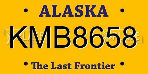 KMB8658 Alaska License Plate