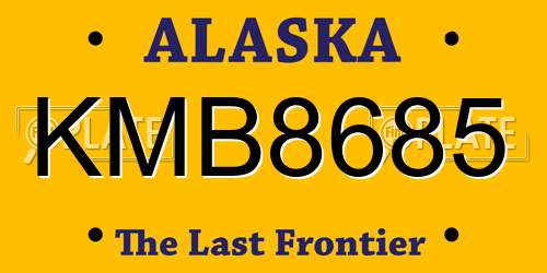 KMB8685 Alaska License Plate