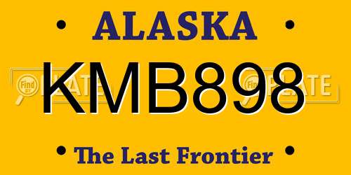 KMB898 Alaska License Plate