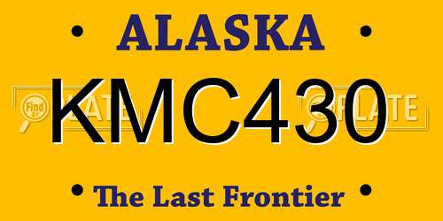 KMC430 Alaska License Plate