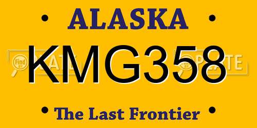 KMG358 Alaska License Plate