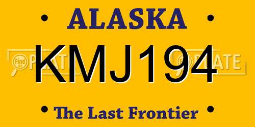 KMJ194 Alaska License Plate