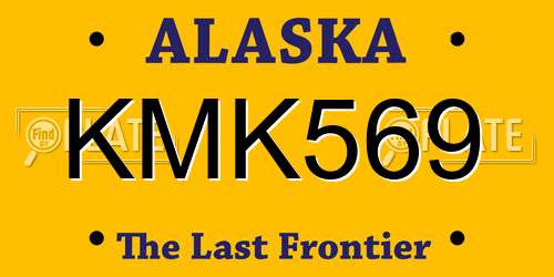 KMK569 Alaska License Plate