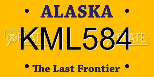 KML584 Alaska License Plate