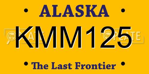 KMM125 Alaska License Plate