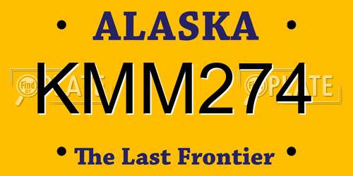 KMM274 Alaska License Plate