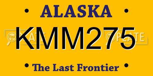 KMM275 Alaska License Plate