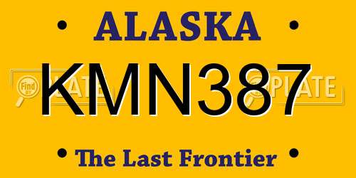 KMN387 Alaska License Plate