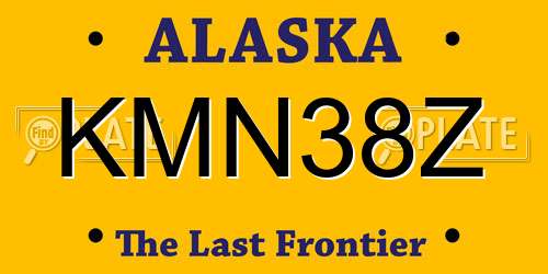 KMN38Z Alaska License Plate