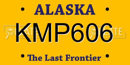 KMP606 Alaska License Plate