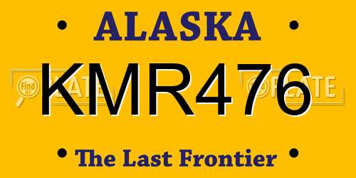 KMR476 Alaska License Plate