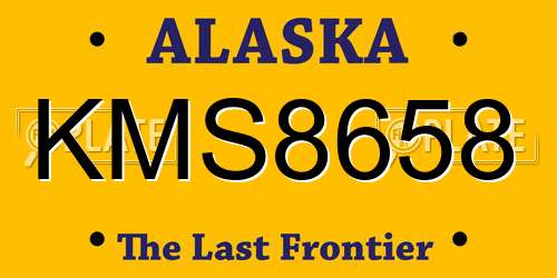 KMS8658 Alaska License Plate