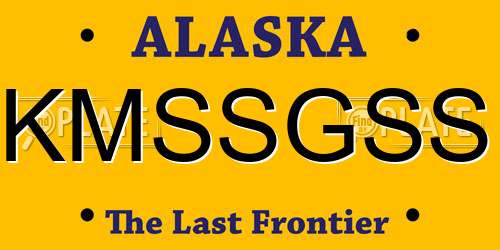KMSSGSS Alaska License Plate