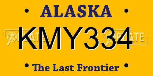 KMY334 Alaska License Plate