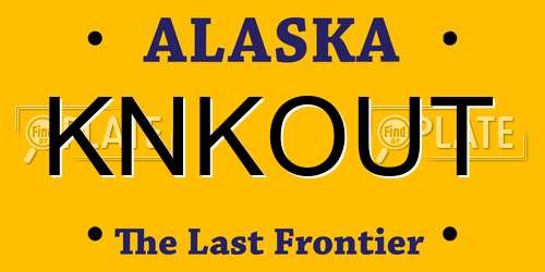 KNKOUT Alaska License Plate