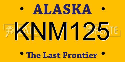 KNM125 Alaska License Plate