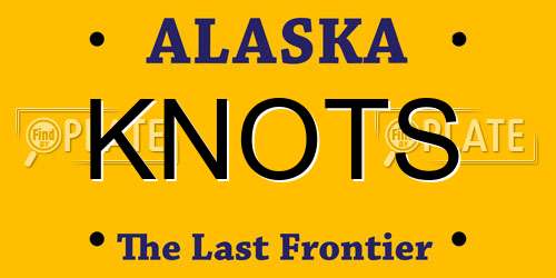 KNOTS Alaska License Plate