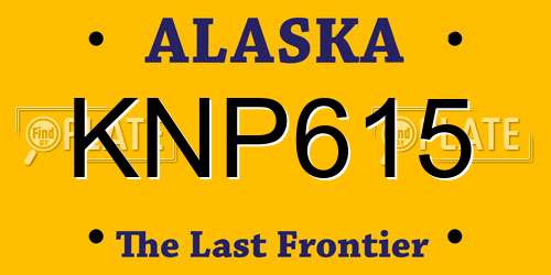 KNP615 Alaska License Plate