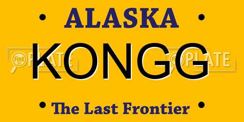 KONGG Alaska License Plate