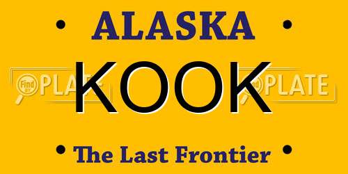 KOOK Alaska License Plate
