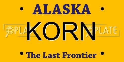KORN Alaska License Plate