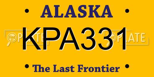 KPA331 Alaska License Plate