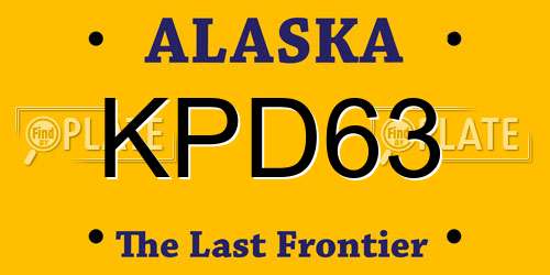 KPD63 Alaska License Plate