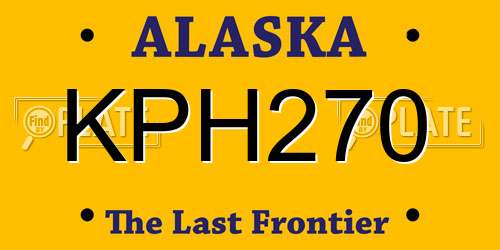 KPH270 Alaska License Plate
