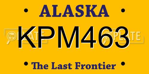 KPM463 Alaska License Plate