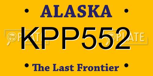 KPP552 Alaska License Plate