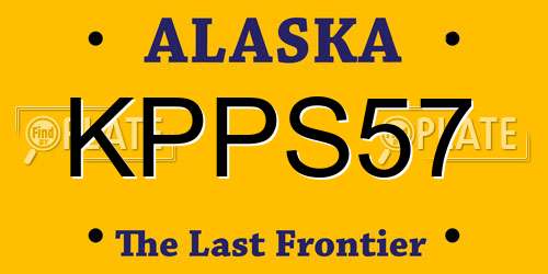 KPPS57 Alaska License Plate