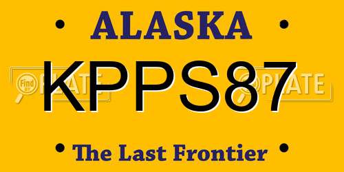KPPS87 Alaska License Plate