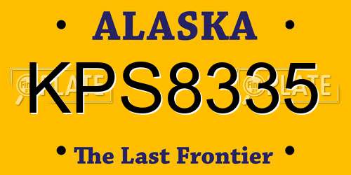 KPS8335 Alaska License Plate