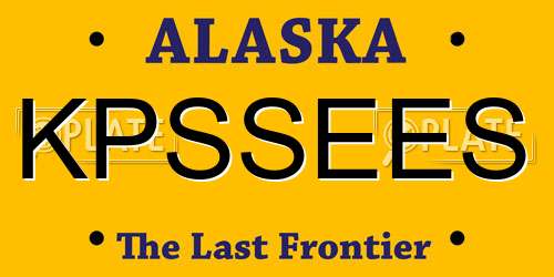 KPSSEES Alaska License Plate
