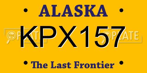 KPX157 Alaska License Plate