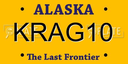 KRAG10 Alaska License Plate