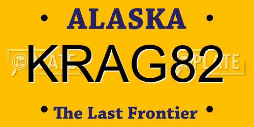 KRAG82 Alaska License Plate