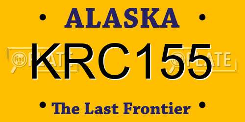 KRC155 Alaska License Plate