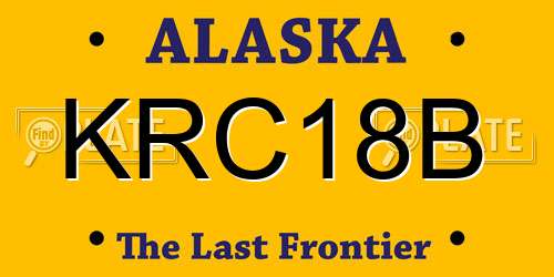 KRC18B Alaska License Plate