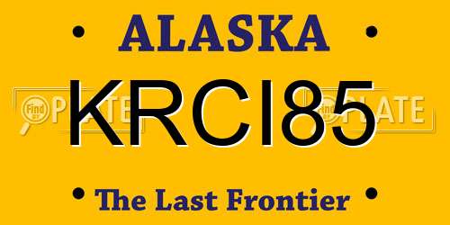 KRCI85 Alaska License Plate