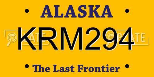 KRM294 license plate in AK state