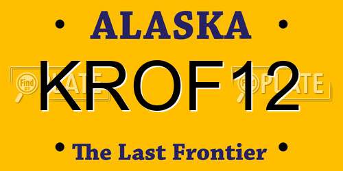 KROF12 Alaska License Plate