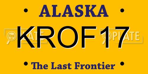 KROF17 Alaska License Plate