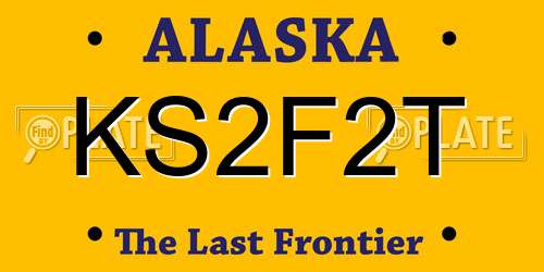 KS2F2T Alaska License Plate